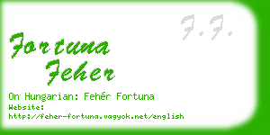 fortuna feher business card