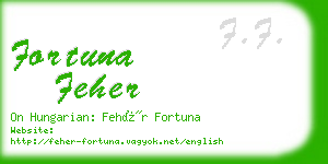 fortuna feher business card